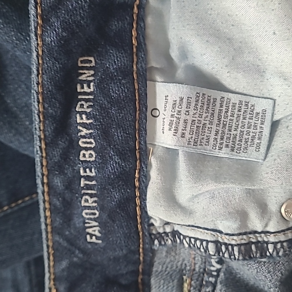American Eagle Favorite Boyfriend stretch jeans, size 0, like new - Picture 8 of 11
